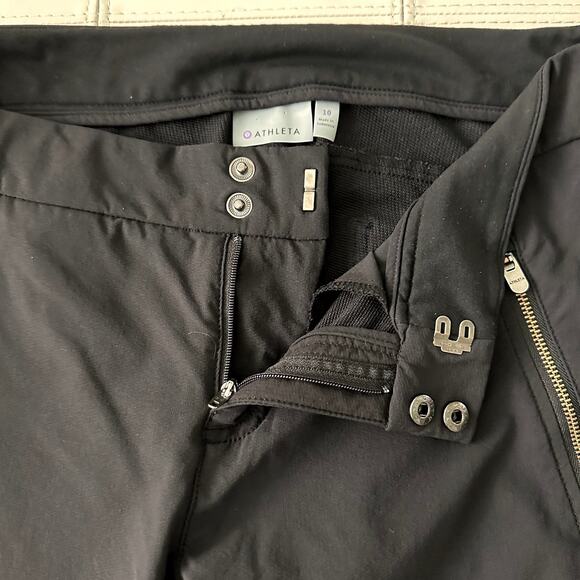ATHLETA Women's Wander Black Ankle Zip Pant Skinny Size 10 - Picture 4 of 9